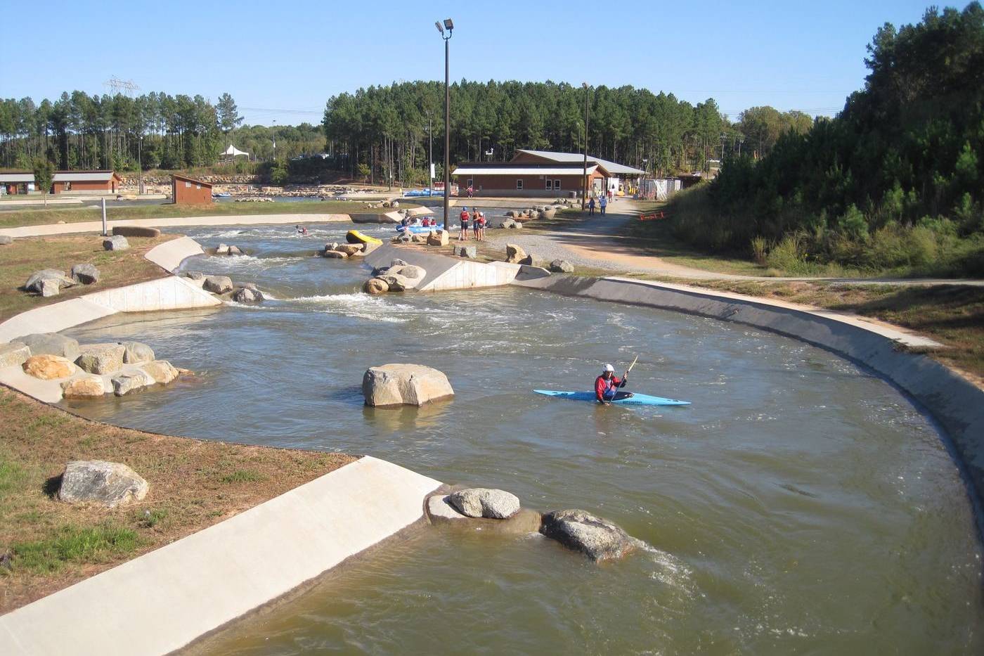 Rocky wilderness channel at the U.S. National Whitewater Center